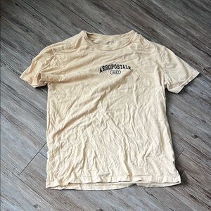 Aeropostale Men's Cream T-Shirt